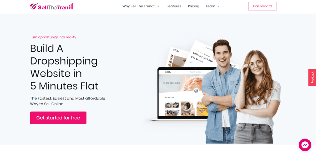 Sell The Trends Shops landing page