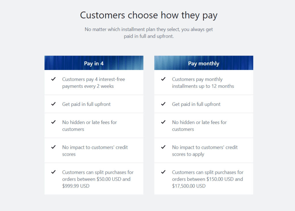 Choose how to pay with Shop Pay