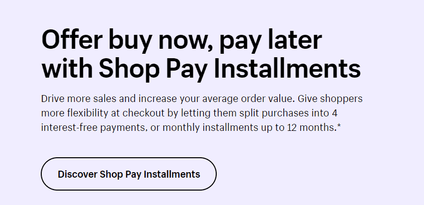Shop Pay Installments