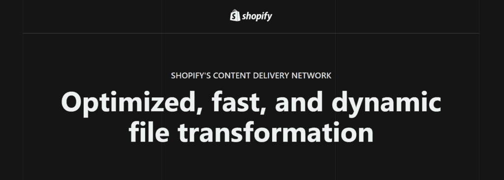 Shopify CDN homepage
