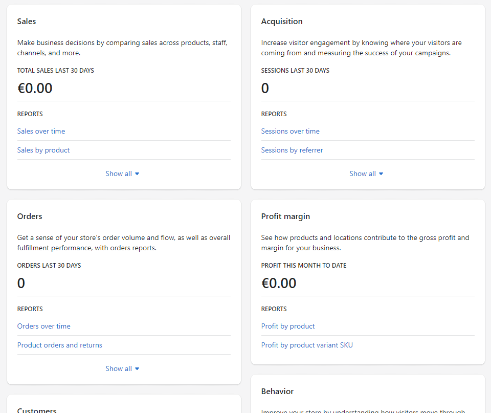 Shopify reports