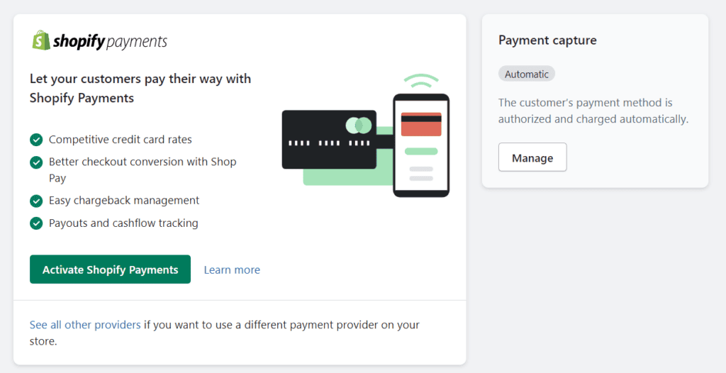 Shopify payments on Shopify