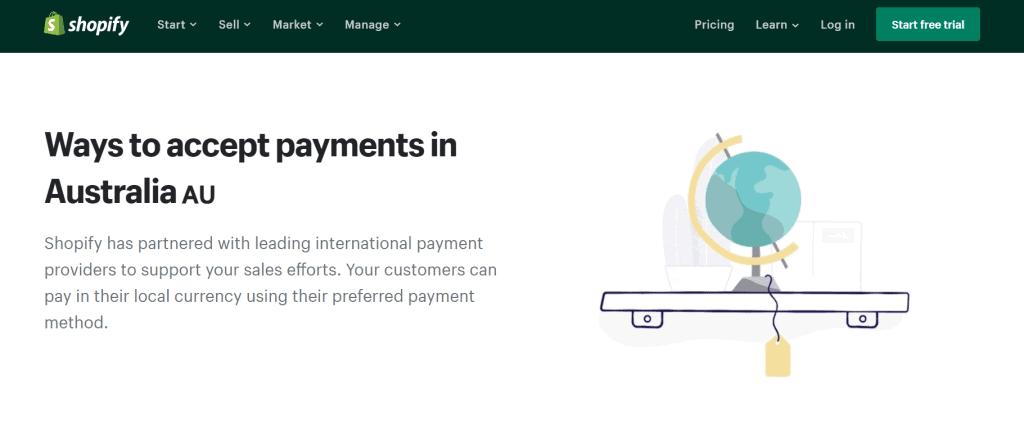 Shopify - Ways to accepts payments in Australia