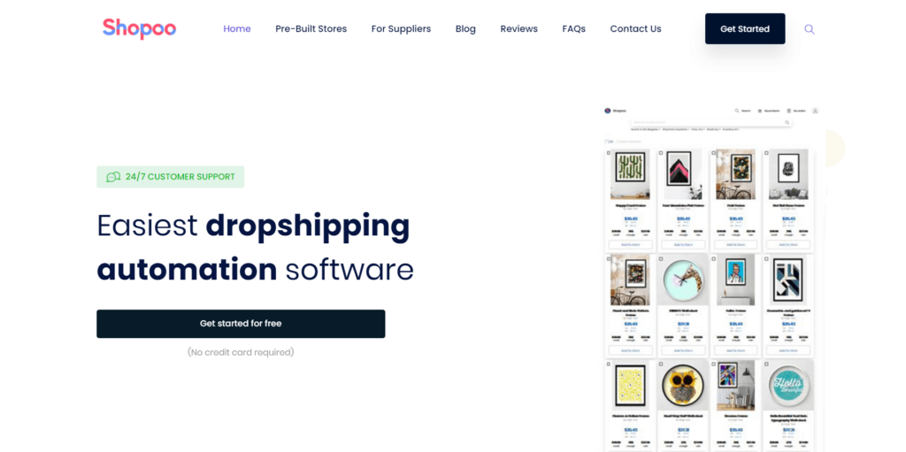 Homepage of Shopoo