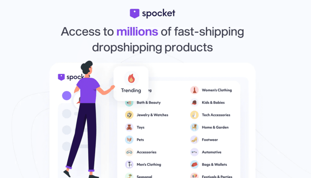 Get access to millions of fast-shipping dropshipping products on Spocket