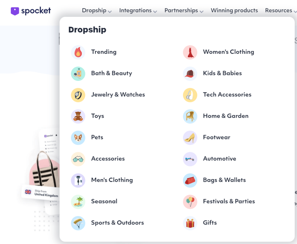 Spocket dropship product niches