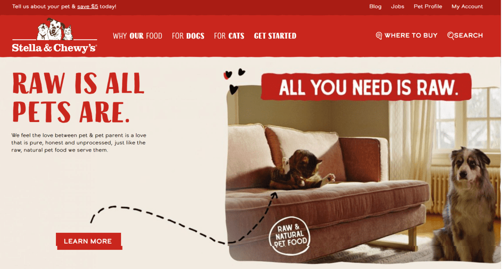 Stella and Chewys homepage