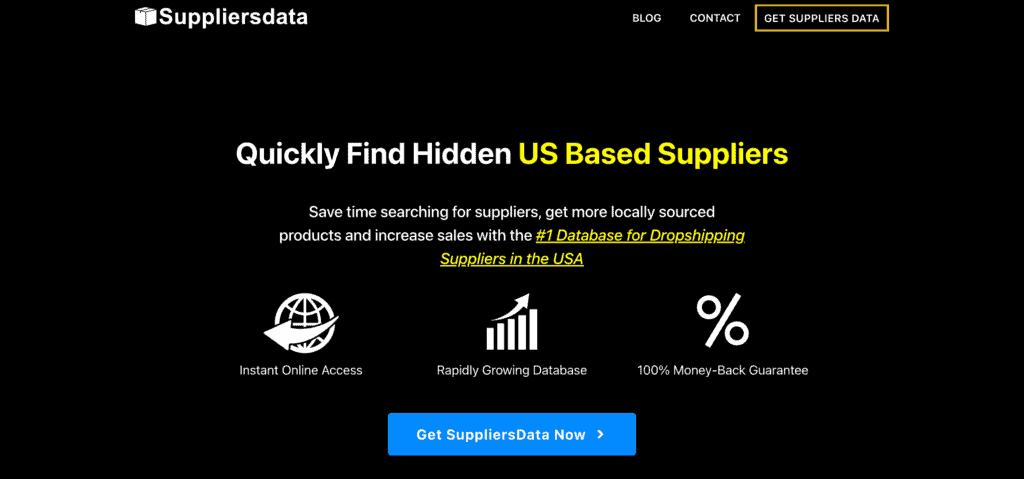 Suppliersdata homepage