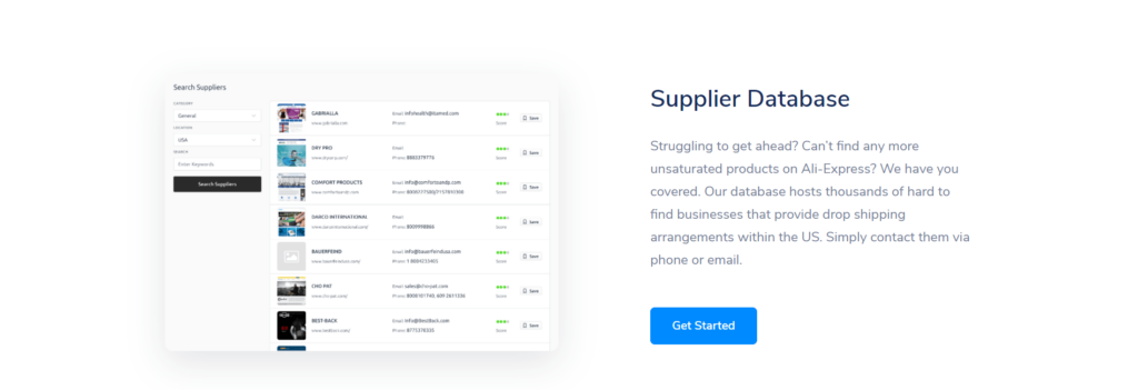 Suppliersdata supplier database