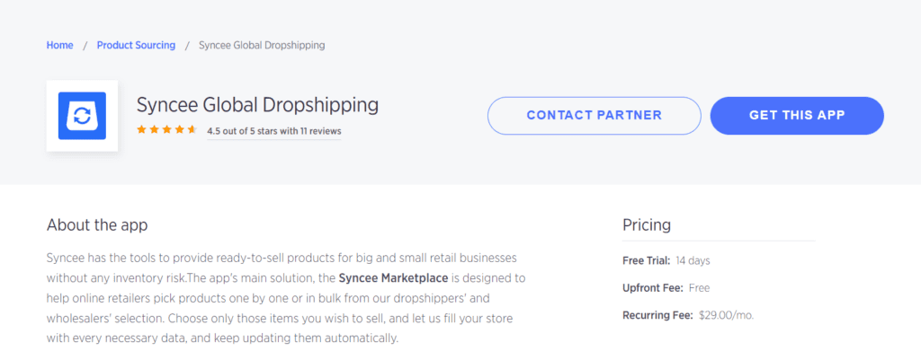 Syncee BigCommerce app