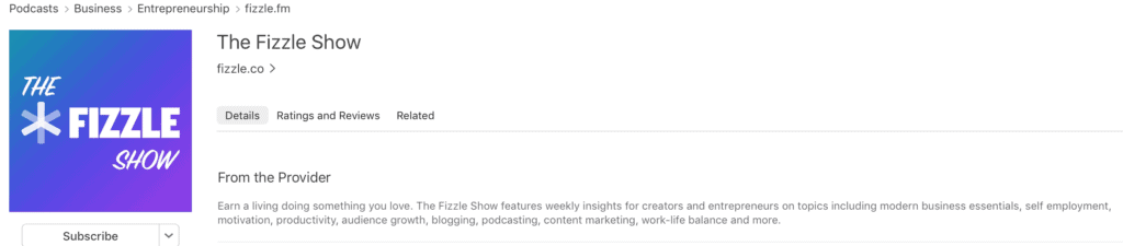 The Fizzle Show ecommerce podcast