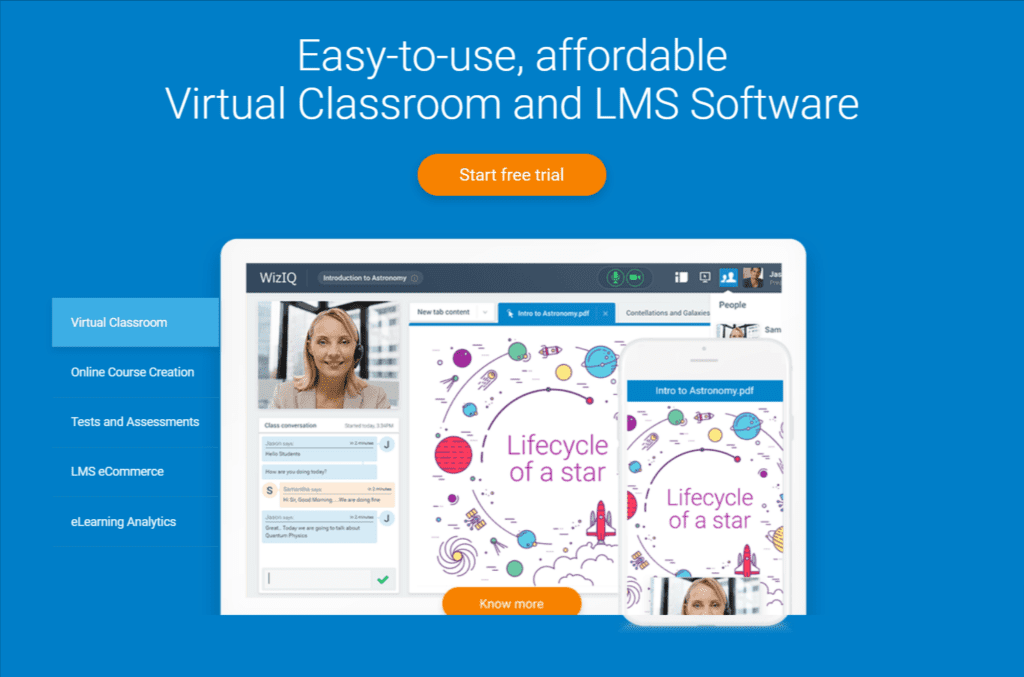 virtual classroom and lms software