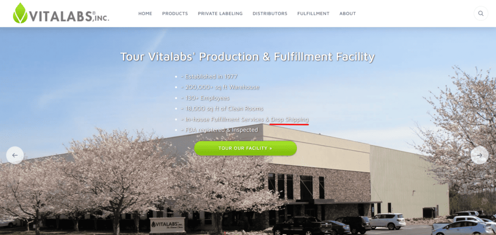 Vitalabs production and fulfillment facility