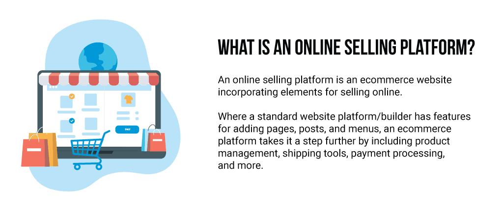 Explanation of what an online selling platform is